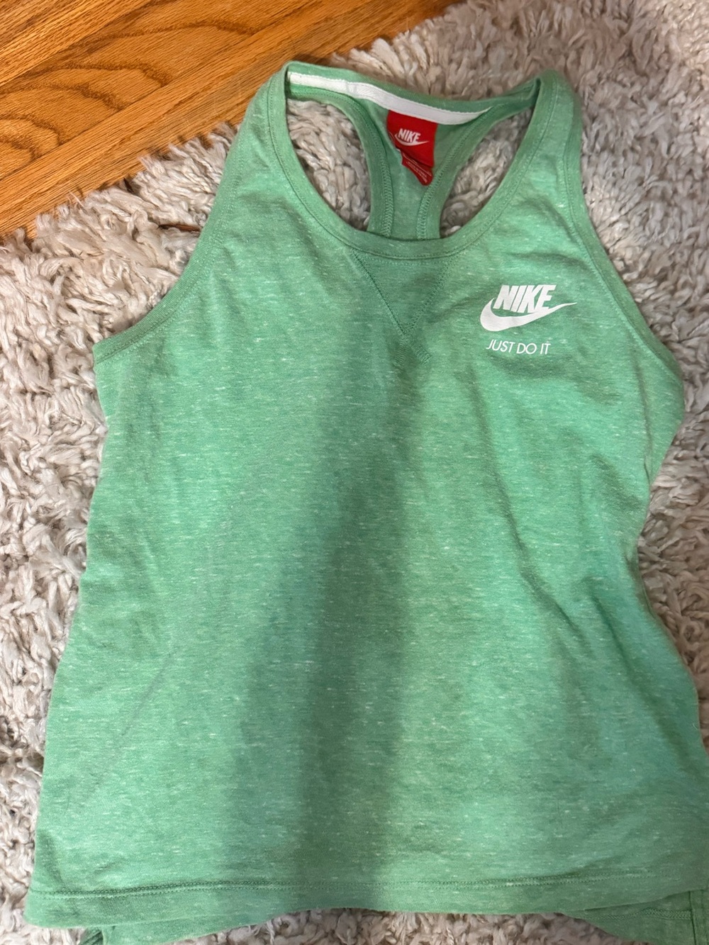 Nike Seafoam Green Racerback Tank with Red Tag